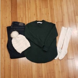 & other stories green fuzzy sweater